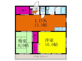 摂津マンションの物件間取画像